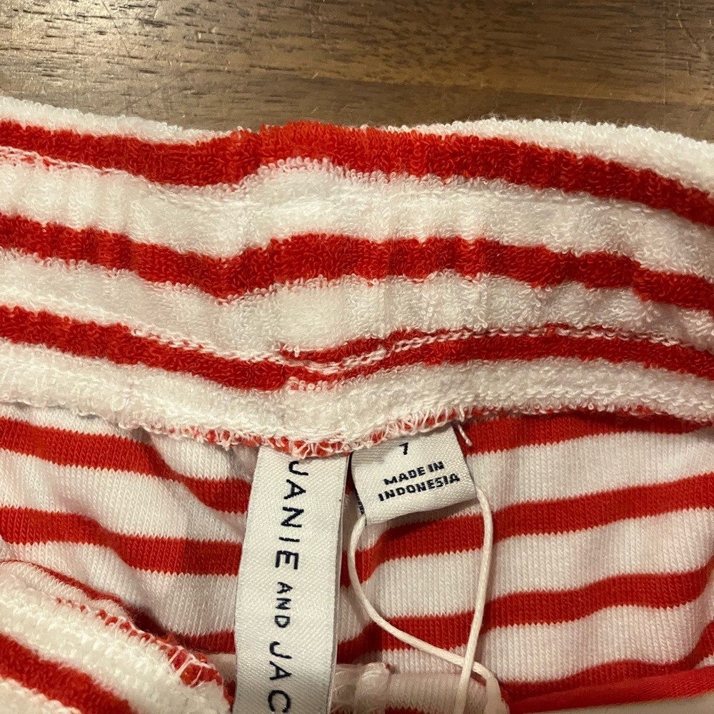 Janie and Jack Red and White Striped Shorts - Picture 4 of 4
